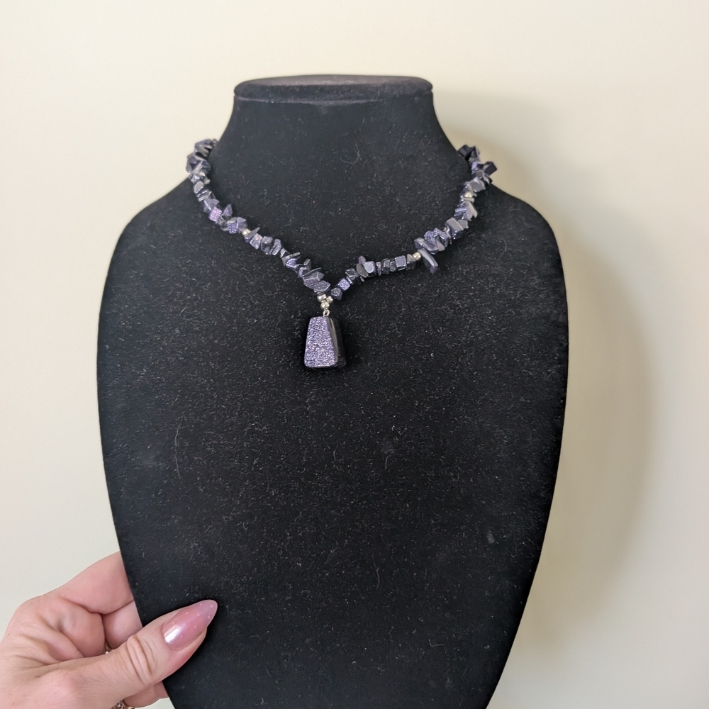 Vintage Purple Stone Necklace